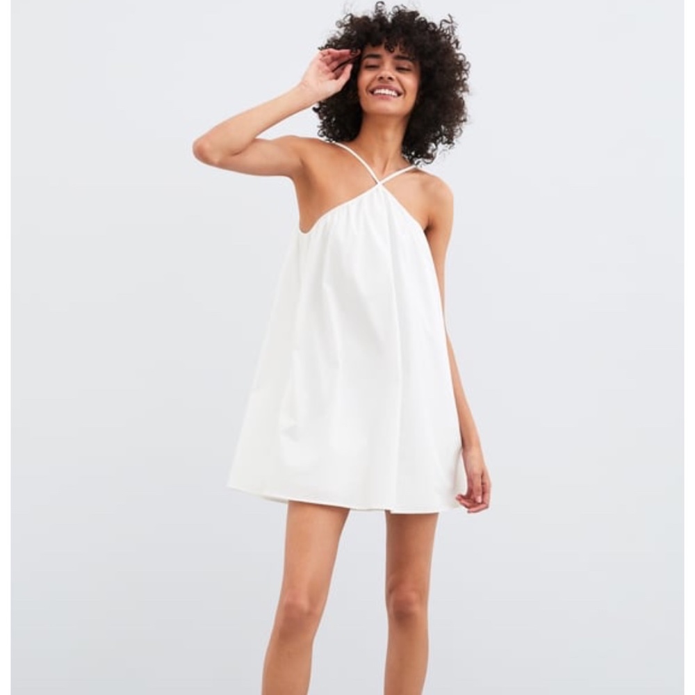 Zara Poplin Dress Romper